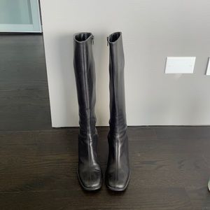 Square toe black Nine West Boots